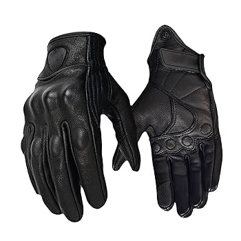 Amazon.com: Fashion Leather Motorcycle Full Finger Gloves